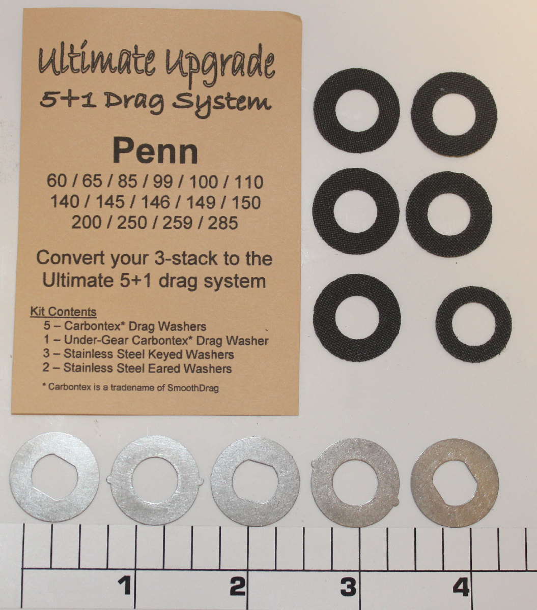 4 PENN HT-100 NEW DRAG WASHERS TO UPGRADE YOUR GARCIA MITCHELL 302